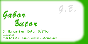 gabor butor business card